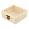 Personalizable Wooden Square Box for Crafts Gifts and Jewelry Storage