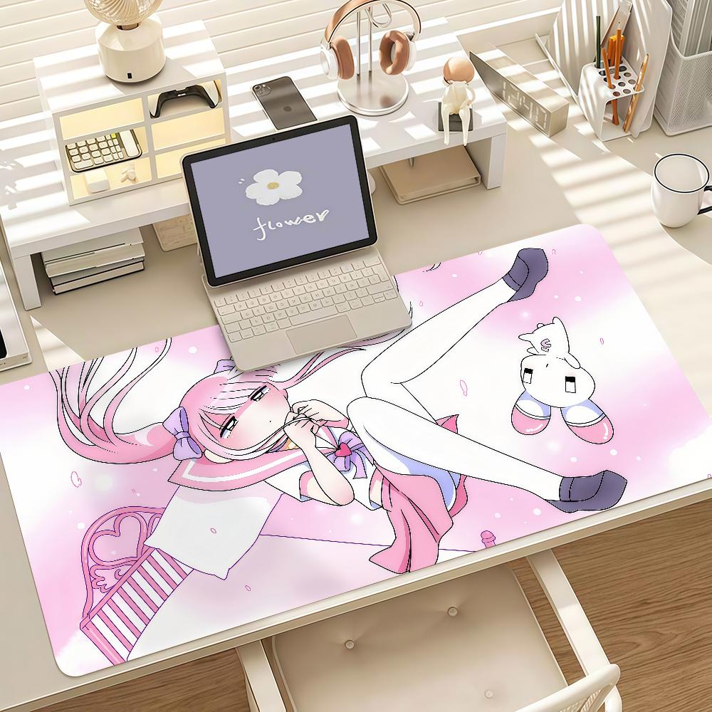 Cartoon Menhera Chan Kawaii Pink Gaming Mouse Pad Antislip Rubber Base Large Pc Keyboard Laptop Desk Mat Office Student Home