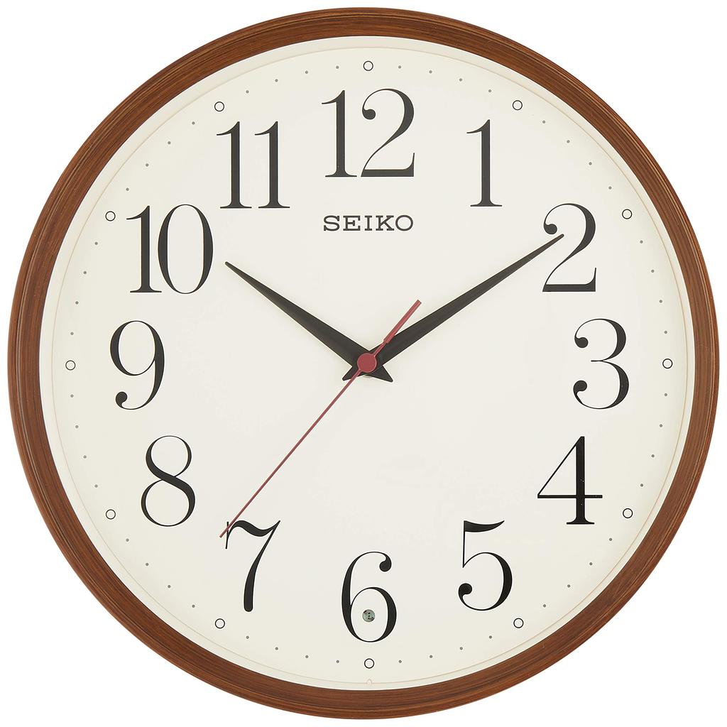 Seiko Часы настенные часы Natural Radio Analog темно-коричневый узор с рисунком под дерево KX222B