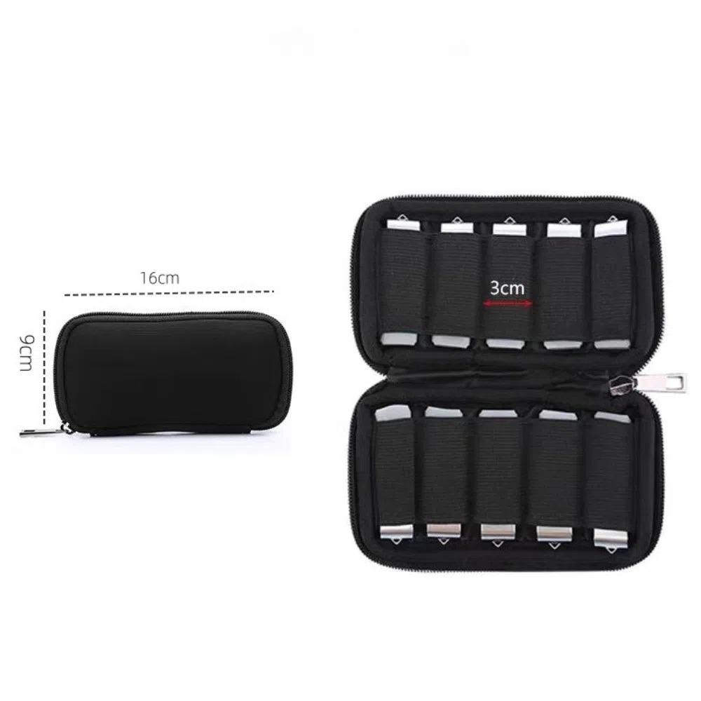 USB Flash Drive Handbag Case 6-slots 10-slots USB Disk Organizer Protective Storage Bag for Work