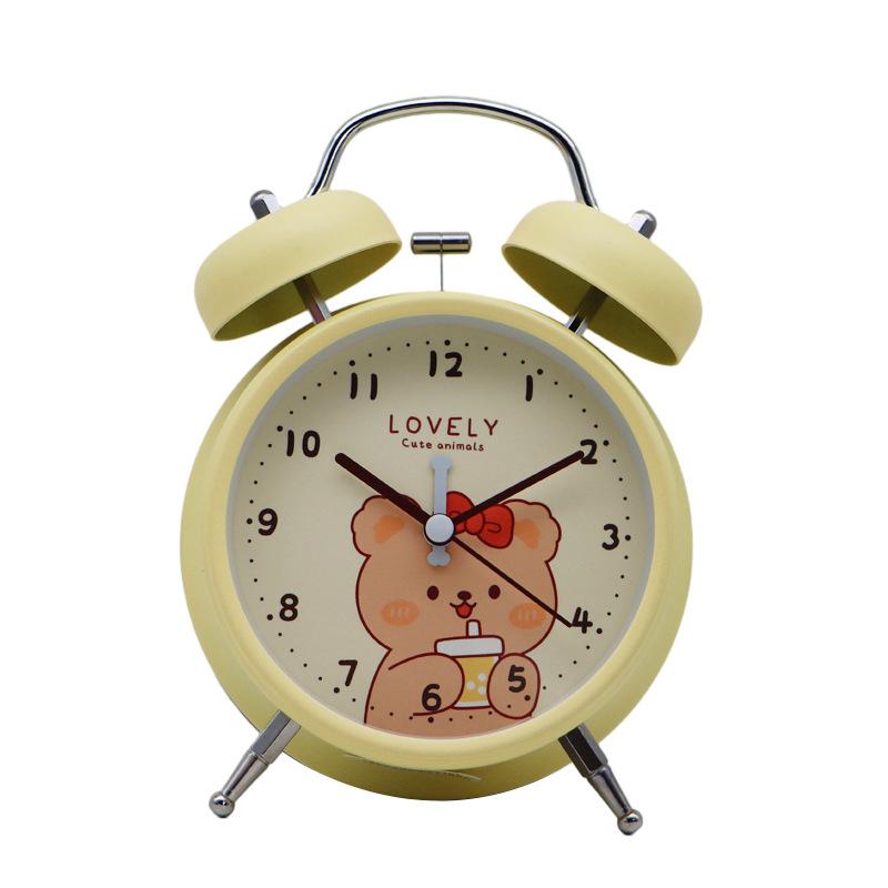 Новый мультяшный звенящий маленький будильник для студентов для учебы, специально для детей, мальчиков и девочек, чтобы вставать и просыпаться энергично