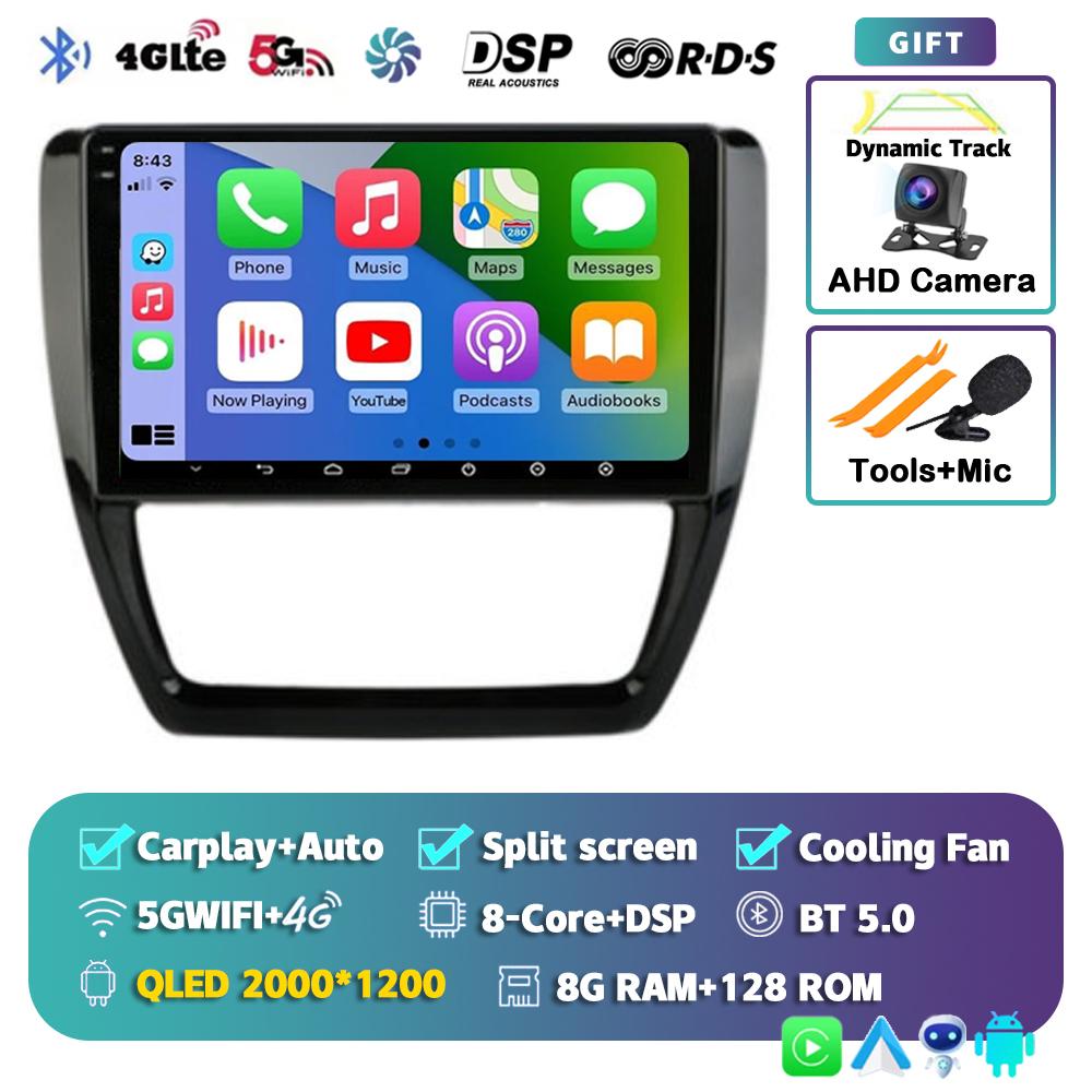 Android 14 Carplay Автомагнитола для Volkswagen VW Sagitar Jetta 6 Bora 2011-2018 2Din Мультимедийный Плеер Стерео DVD Головное Устройство