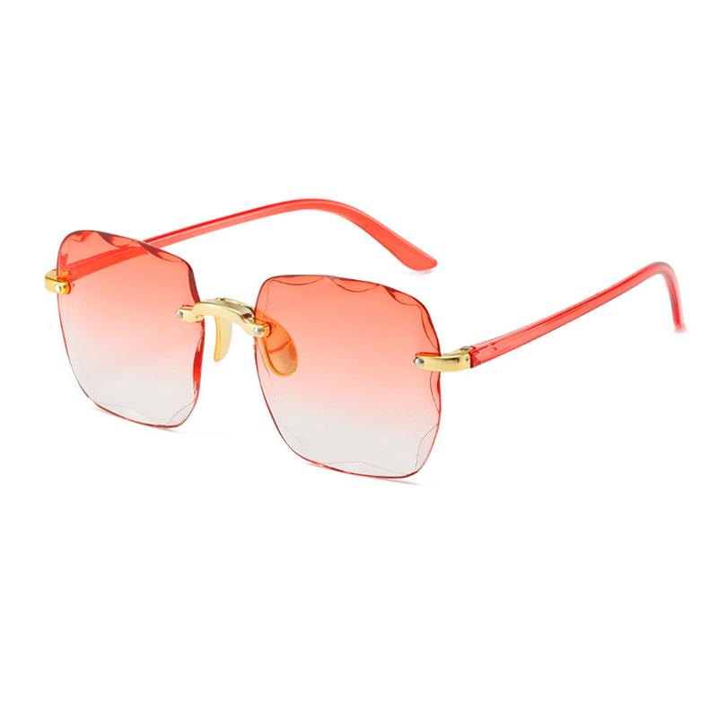 New Rimless Women'S Sunglasses Fashion Gradient Lenses Sun Glasses Lady Vintage Alloy Legs Classic Designer Shades Uv400