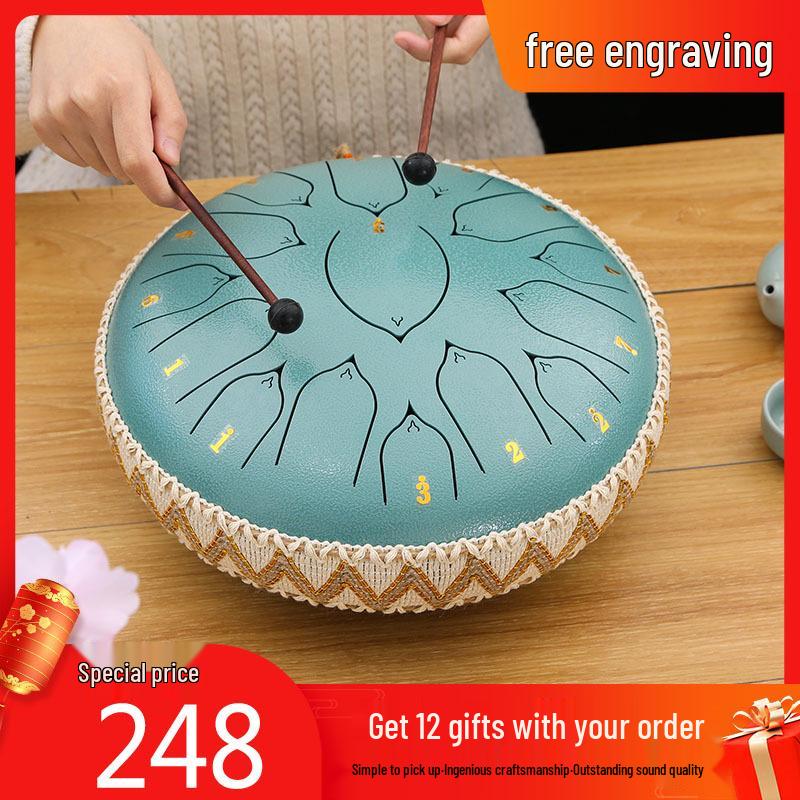 Стальной Язычковый Барабан Wangyou Lingling - 6/6.8/8/10/12/13 Дюймов Handpan Перкуссионный Инструмент.
