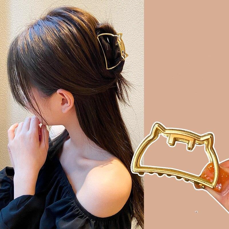 Модная металлическая заколка для волос с геометрическим рисунком, бабочка, винтажная элегантная заколка для волос, зажим для волос для девочек, головные уборы, женские аксессуары для волос