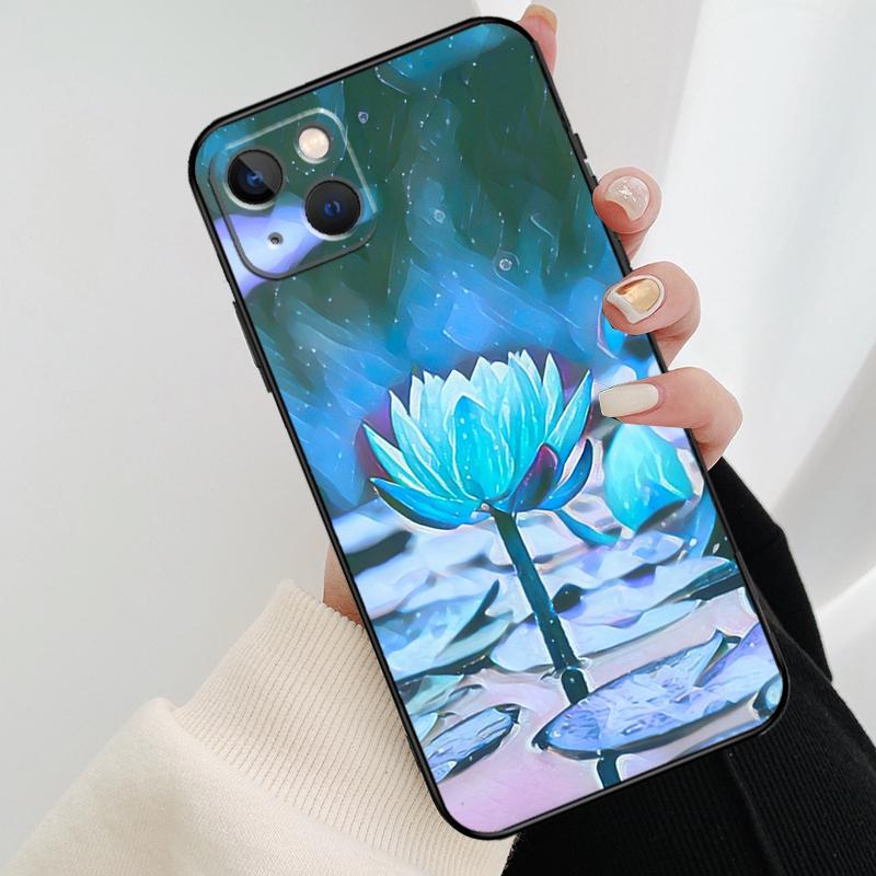 Чехол для телефона с цветком лотоса для iPhone 17 Pro Max 16 15 14 11 12 13 Pro Max mini 15 16 Plus 16e 17 Air Cover