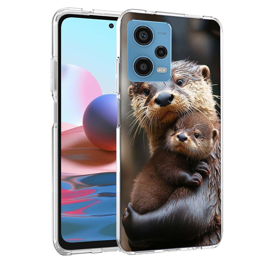Otters, Wild Animals Phone Case For Redmi Note 13 12 14 15 Pro Plus 13R 11 11T 11E 11S 10 Pro 10S 9 9S Cover Cell Clear TPU Capa