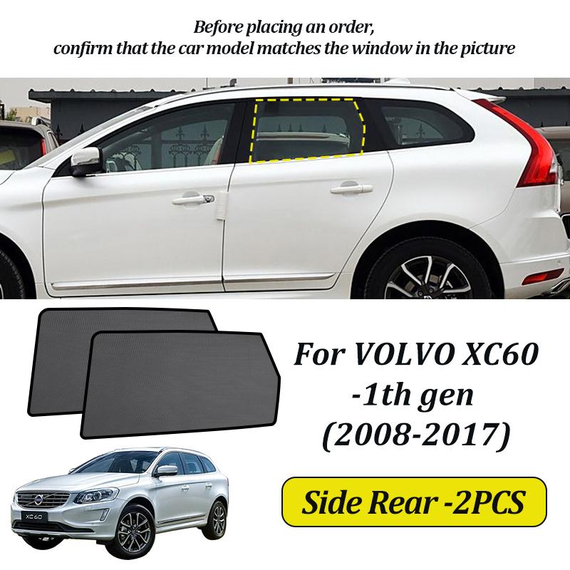 LINNUNU Для VOLVO XC60 2008-2017-2025 Магнитная автомобильная шторка от солнца Занавеска на лобовое стекло Боковая шторка от солнца Аксессуары для защиты от УФ-излучения