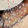 5D Pink Blue Floral Nail Art Stickers Petals Leaf Plant Embossed Nail Decals Spring Flower Design for DIY Nail Supplies