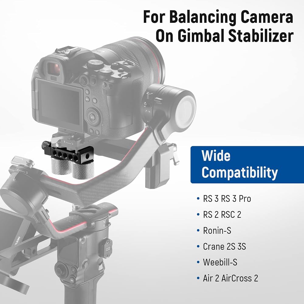 NEEWER Gimbal Counterweight Clamp Kit Compatible with DJI Ronin RS3 Pro/RS3/RS2/RSC2/ZHIYUN Crane 2S/3S/Weebill S/Moza Air 2/AirCross 2 - For Balancin