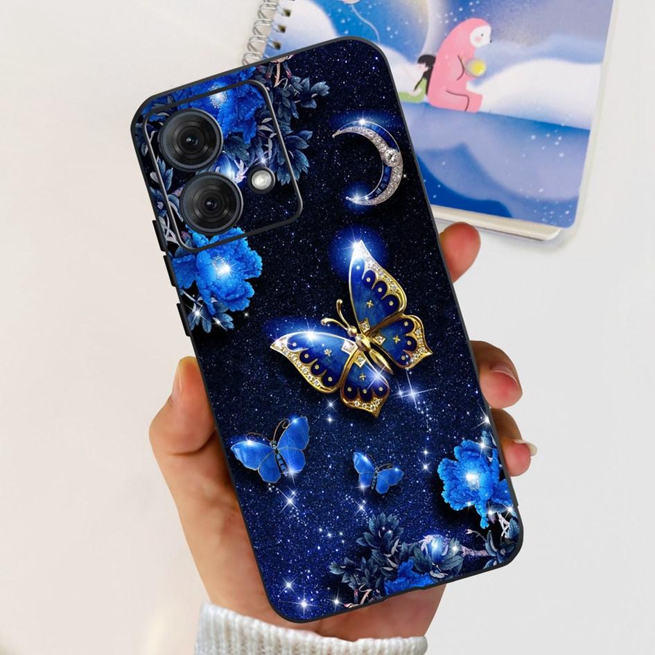 For Motorola Moto G84 5G Case 2023 New Stylish Butterfly Cat Slim Black Silicone Soft TPU Phone Cover For Moto G84 5G G 84 Coque