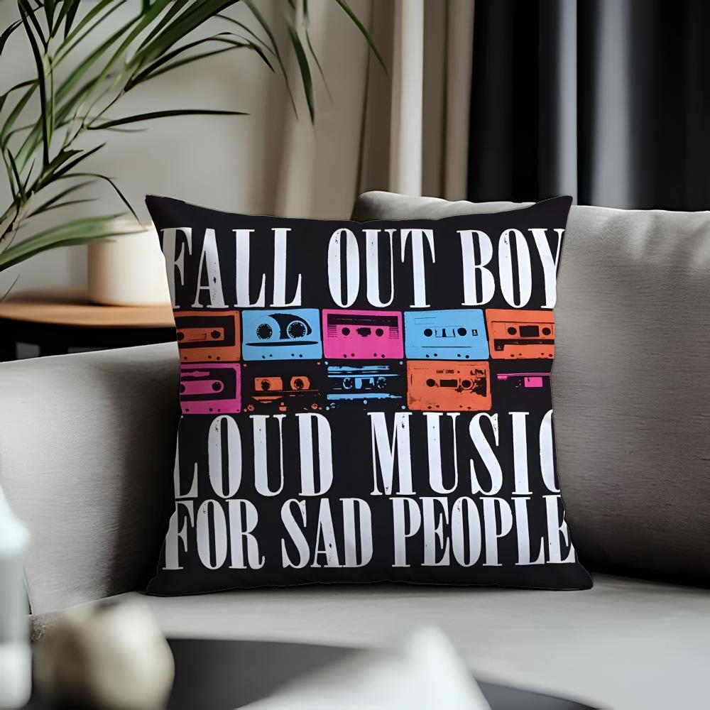 Вирусный Чехол для Подушки в Стиле Fall Out Boy Антипылевой Наволочка Невидимая Молния Шелковистый Короткий Плюш Чехол для Подушки Дивана