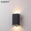 SANDIY Outdoor LED Garden Wall Lamp Up Down Light for House Decor Exterior Patio Porch Garage Gate Balcony Step Waterproof IP65