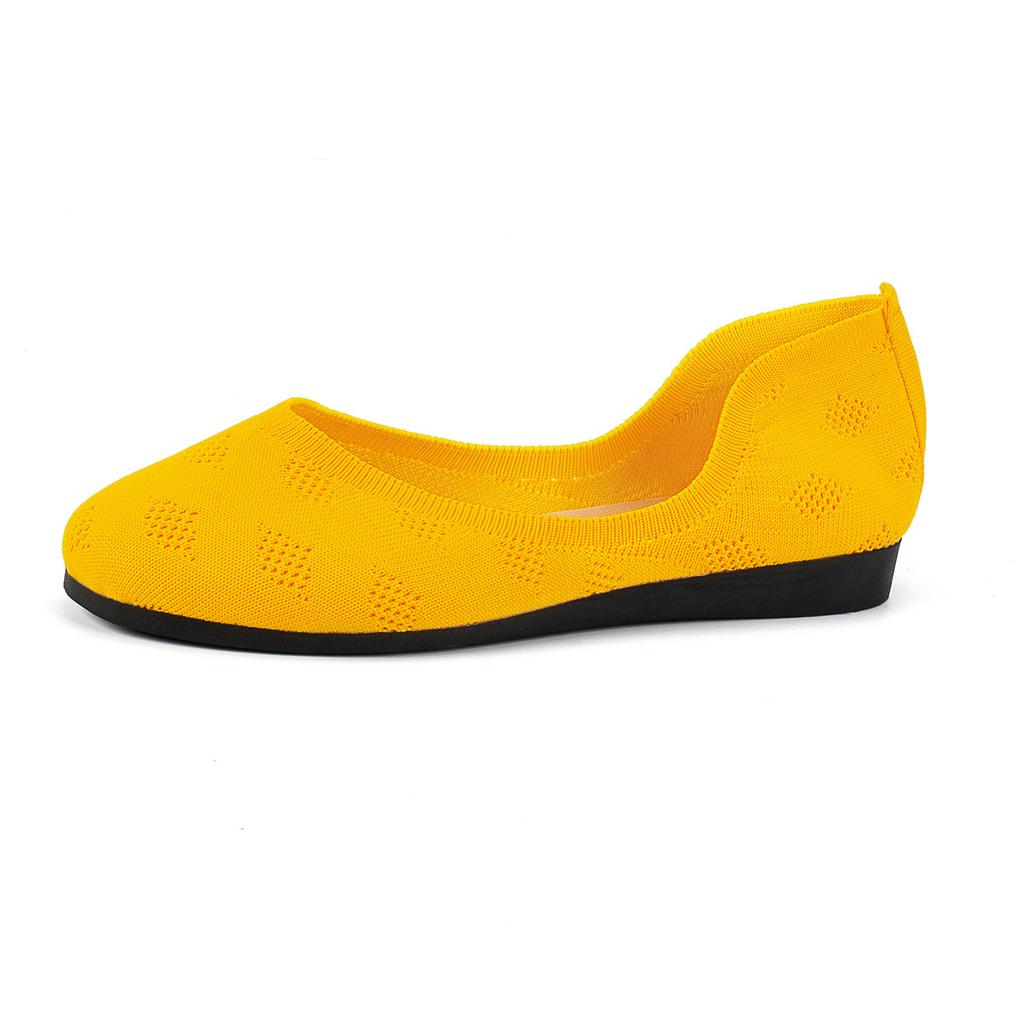 Летние новые европейские и американские экспортные большие размеры, туфли-одинарки на плоской подошве с круглым носком, женские туфли Doudou с неглубоким вырезом, повседневная обувь