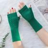 Winter Wrist Arm Twist Women Arm Warmers Fingerless Gloves Korean Knitted Gloves Hand Mitten