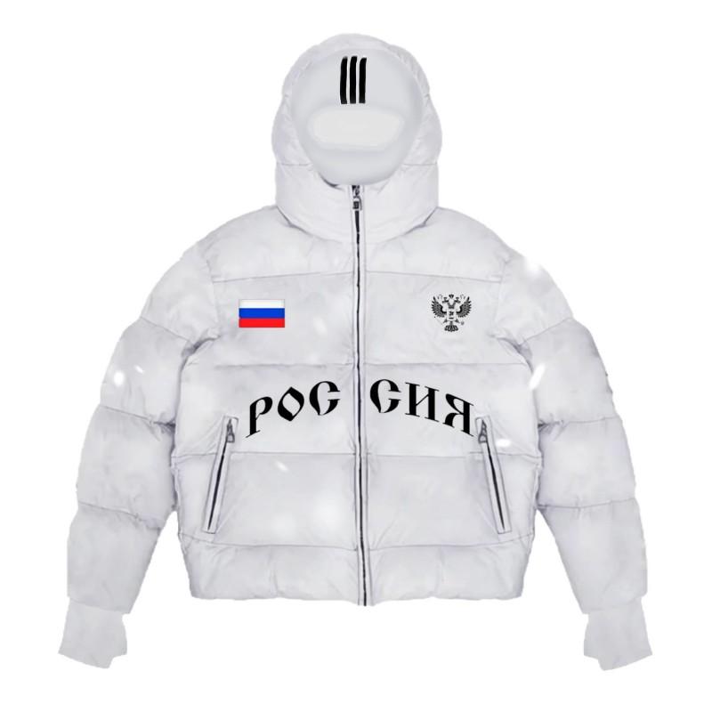 Winter Hooded Face Mask Puffer Jacket Unisex Streetwear Ins Style Warm Cotton Coat