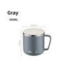 304 Stainless Steel Coffee Mugs Double Wall Portable Heat Insulation Anti-fall Afternoon Tea Cup with Cover and Handle Water Mug