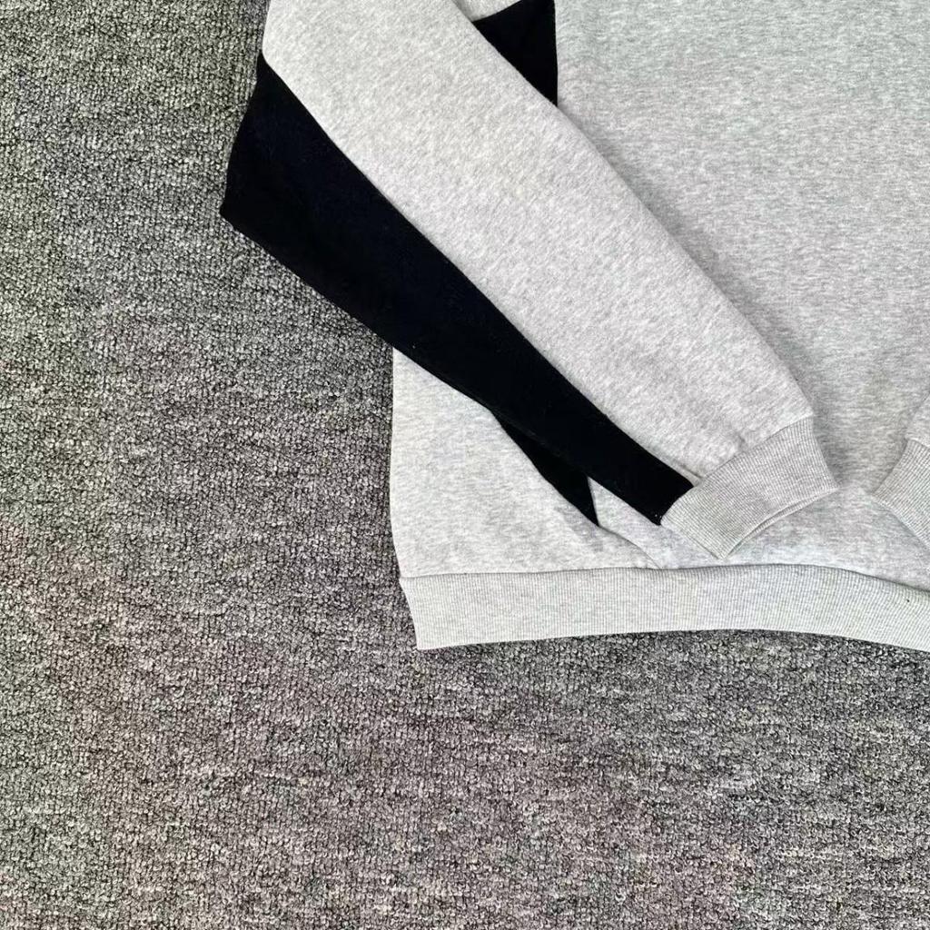 Модный Худи Mertra с вышитым логотипом, Color Block, Плюс Велюр, Унисекс, Теплый Свитшот Осень/Зима.