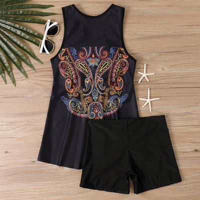 Женский сексуальный приталенный купальник с принтом на слинге и раздельном бикини плюс размер купальника (Два куска)