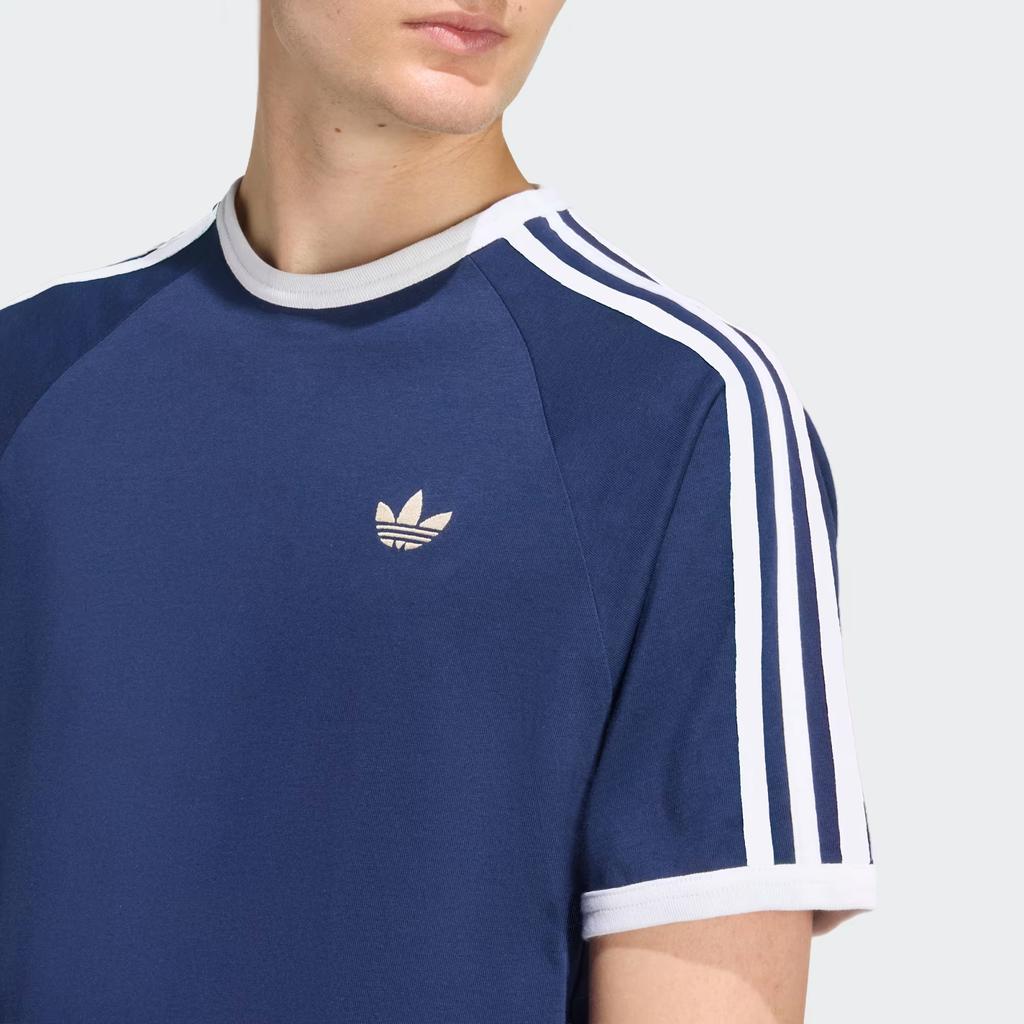adidas Мужская футболка с коротким рукавом и полосатым логотипом Originals tops KE3536
