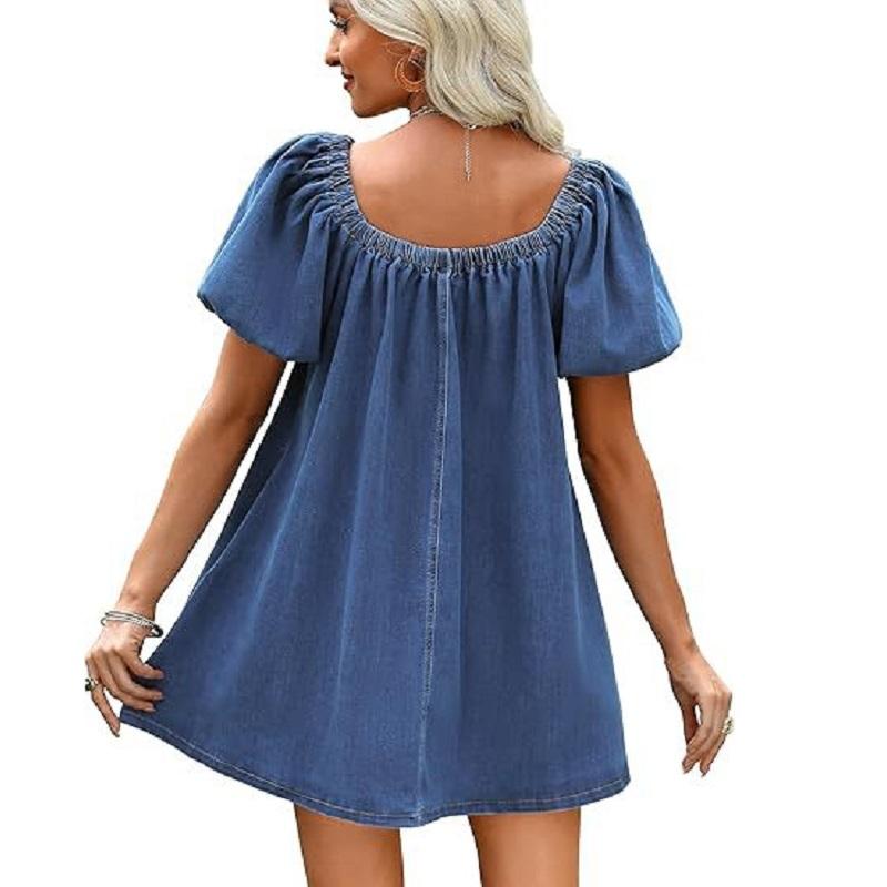 Женские летние джинсовые платья с квадратным воротником cJean Mini Dress