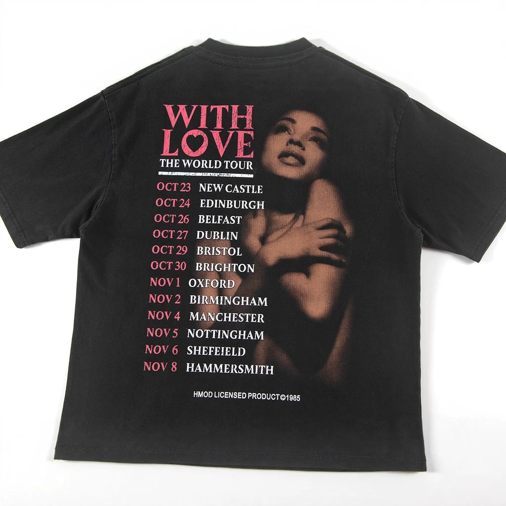 2Pac 26 summer new retro portrait printing cotton T-shirt short sleeve hip hop rap style men and women the same style