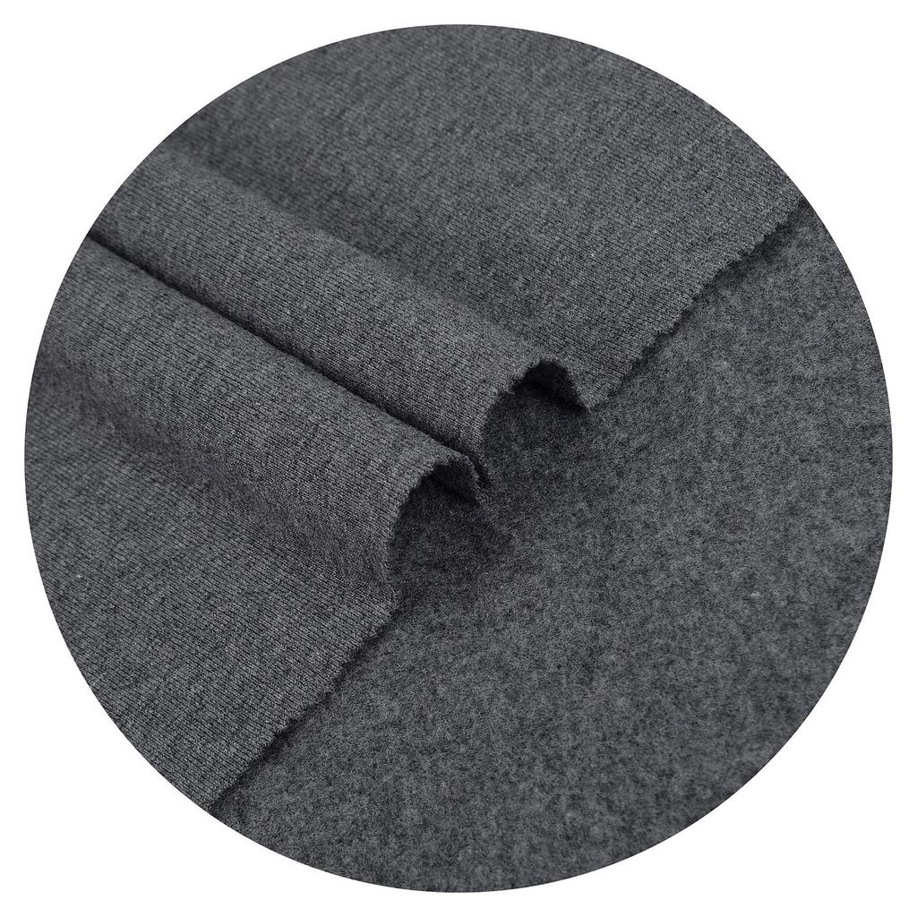 32S Thickened Pure Cotton Ribbed Fleece Fabric for Bottoming Shirts
