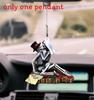 2d Acrylic Heart Couple Skull Car Pendant For Halloween And Christmas Decoration