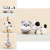 Soft Plush Dog Keyring Charm With Bell For Bag Pendant And Toy Collection