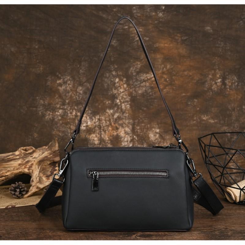 Johnature Rabbit Embossed Shoulder Bags Genuine Leather Retro Women Bag Versatile Cowhide Handmade Handbag