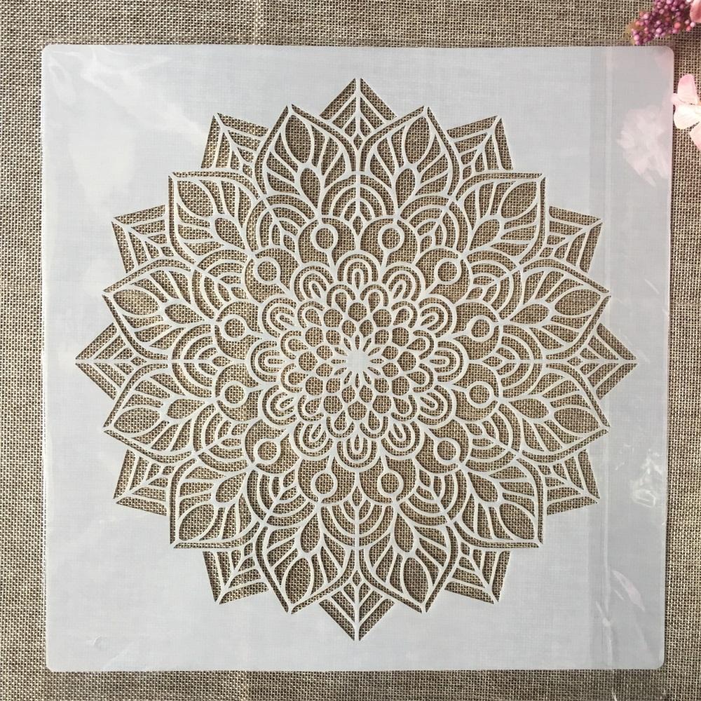 30*30 см Мандала Геометрия Тайцзи DIY многослойные трафареты настенная живопись раскраска для скрапбукинга тиснение альбом декоративный шаблон