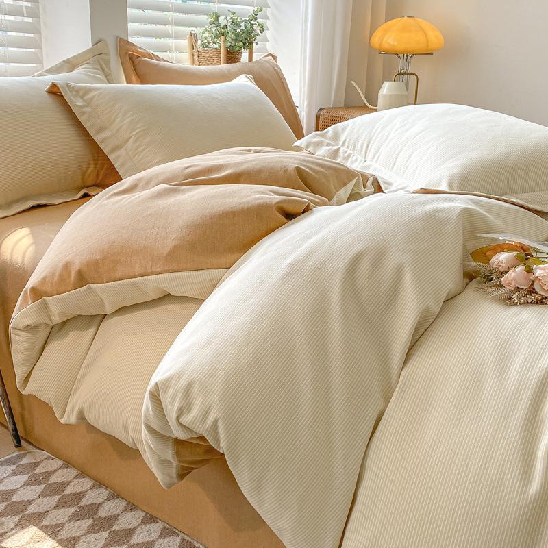 Утолщенный комплект из четырех предметов, пододеяльник, простыня, комплект из трех предметов для односпальной кровати в общежитии