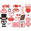 24pc Valentine's Day Photo Props Wedding Valentine's Day Photo Booth Props Party Favors