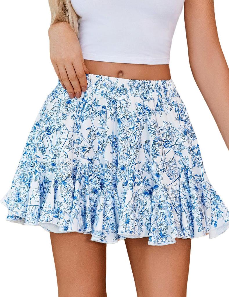 2025 Summer Y2K Ruffle Pleated Mini Skirt - Cross-Border European & American Trend