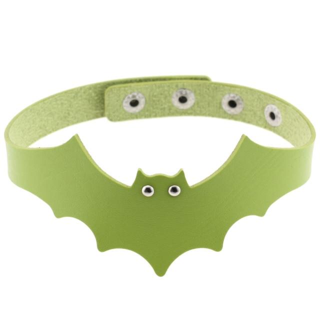 Halloween Cosplay Goth Green Choker Collar Necklaces For Women Emo Punk Balck Spike Geometry Pendant Necklace Y2k Jewelry Gifts