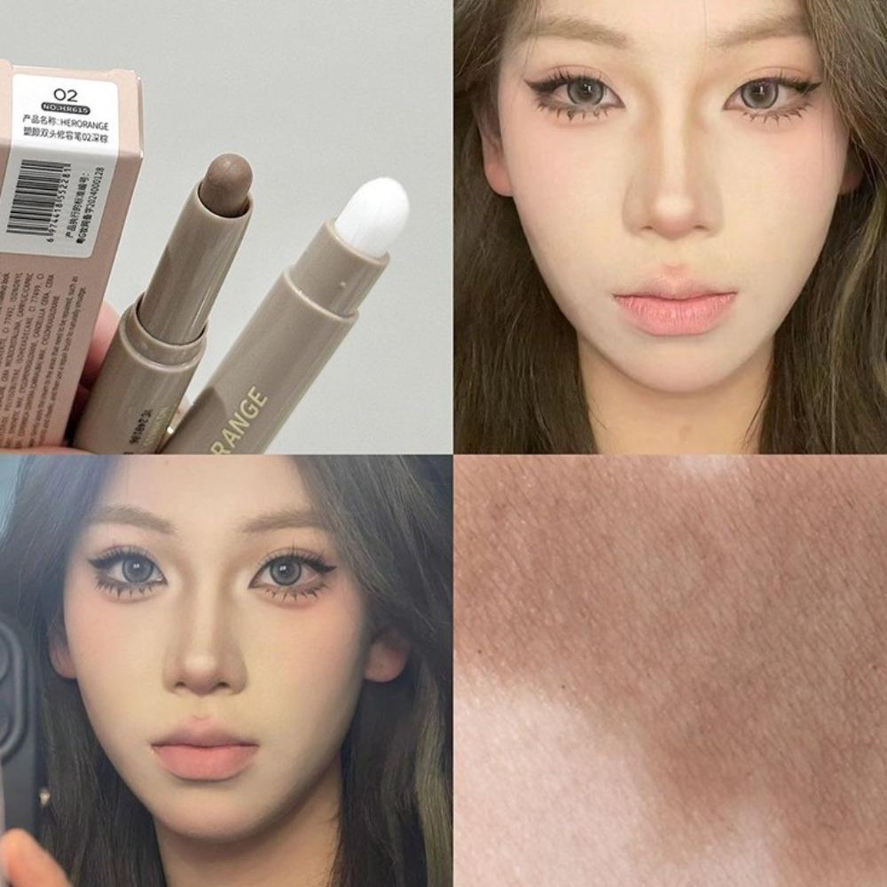 2 in 1 Contouring Makeup Pen 3D Face Nose Cosmetics New Nose Shadow for Girls Women