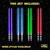 Lightsaber Chopsticks Set of 4 Pairs - LED Light Up Sushi Chopsticks with 8 Color Modes - Reusable Sci-Fi Design