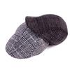 Кепка Ji Plaid с начесом, теплая зимняя шапка-берет, хлопковая шапка для директора, шляпа для старика