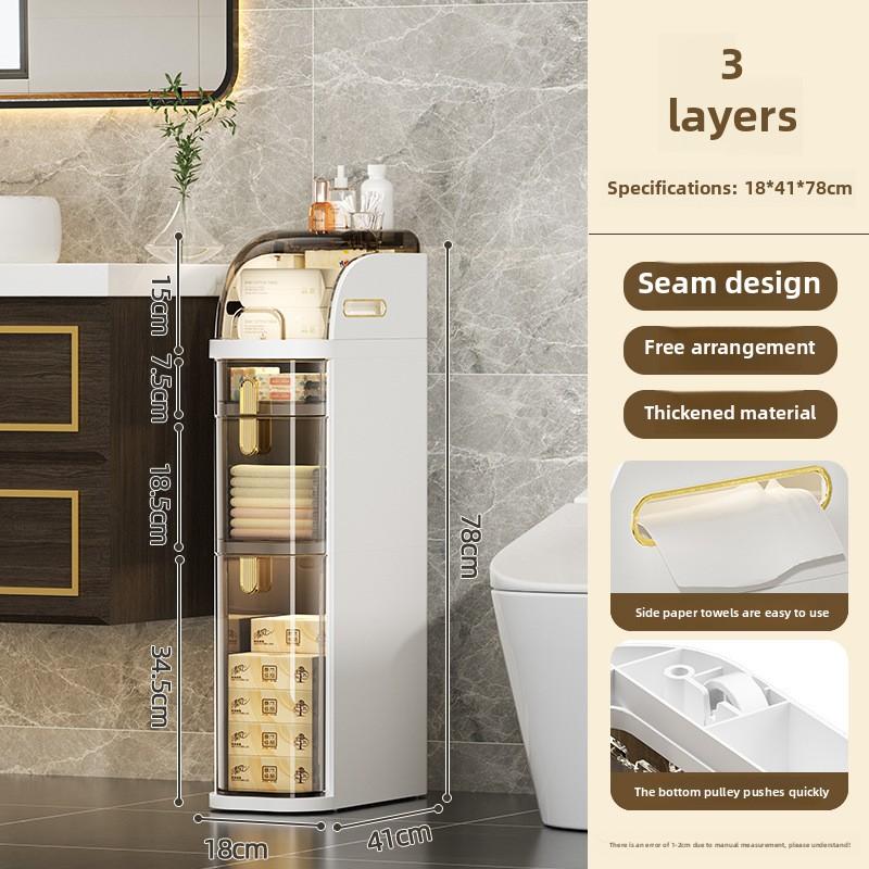 Шкаф для хранения туалета 2/3/4 уровня, ящик для ванной комнаты, табурет, щелевая полка, ультраузкий кухонный органайзер, полки