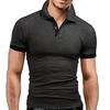 MaleWardrobe Fashion Polos Summer Men's Slim Lapel Solid Color T-Shirt
