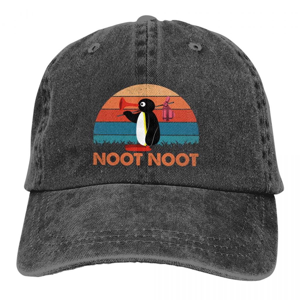 Retro Vintage Animal Cute Baseball Caps Peaked Cap Noot Pingu Pinga Penguin TV Sun Shade Hats for Unisex