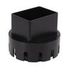 Downspout Adapter Plastic Drain Adapter Replacement Downpipe Converter Connector with Screws Black