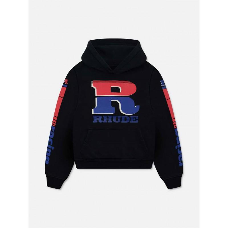 2025 Streetwear Hooded Sweatshirt With Geometric Letter Print Loose Fit Cotton Pullover Men Women