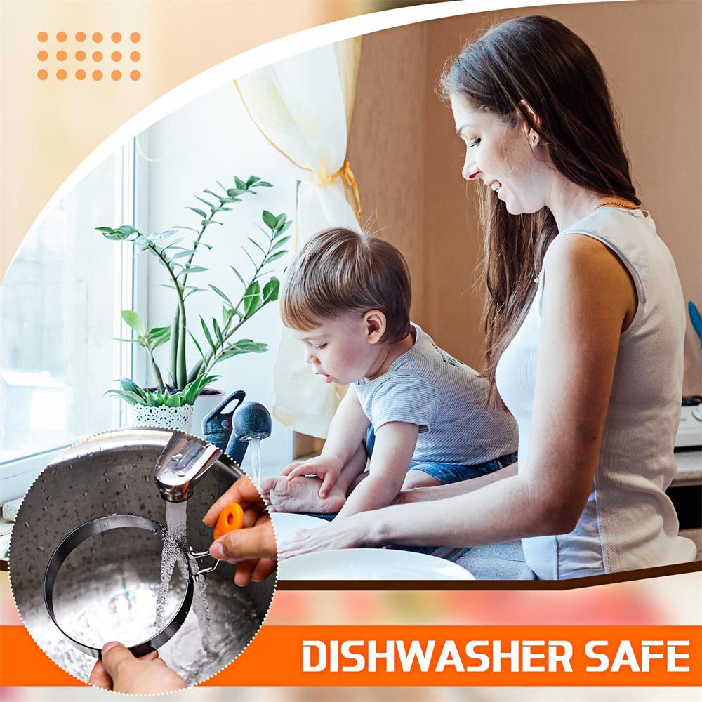 2/4 шт. в наборе 6-дюймовые профессиональные кольца для блинов из нержавеющей стали, кольца для жареных яиц, формочки для сковородок на завтрак, омлет, сэндвич