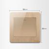 with LED Lamp Wall Switches Gold 1/2/3/4 Gang New Wall Light Switch Panel