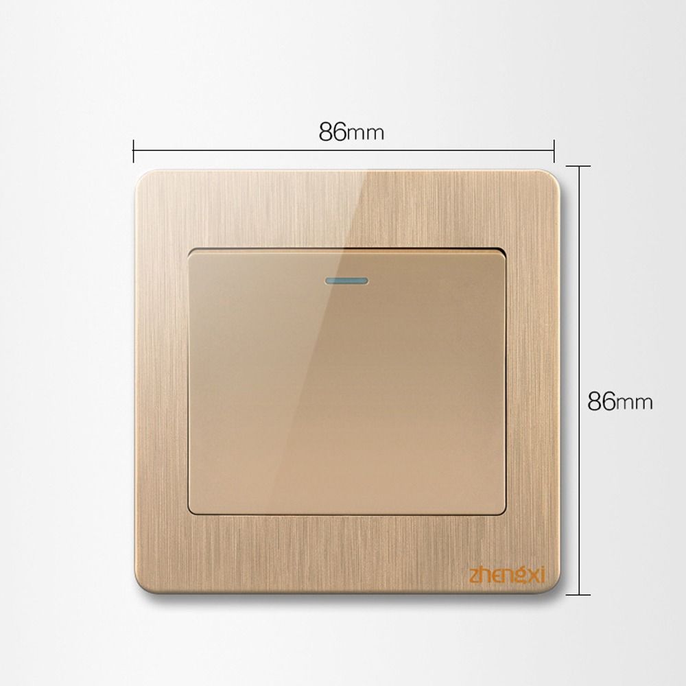 with LED Lamp Wall Switches Gold 1/2/3/4 Gang New Wall Light Switch Panel