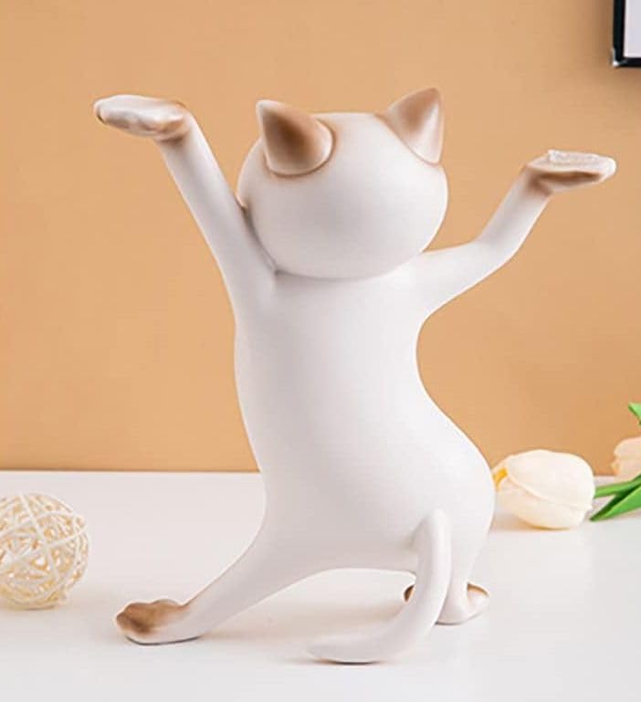 Фигурка Yipyon, украшение, кошка, интерьер, разные товары, держатель для небольших тарелок, вмещает мелкие предметы, ширина 36 см, высота 25 см, глубина 17 см, симпатичный