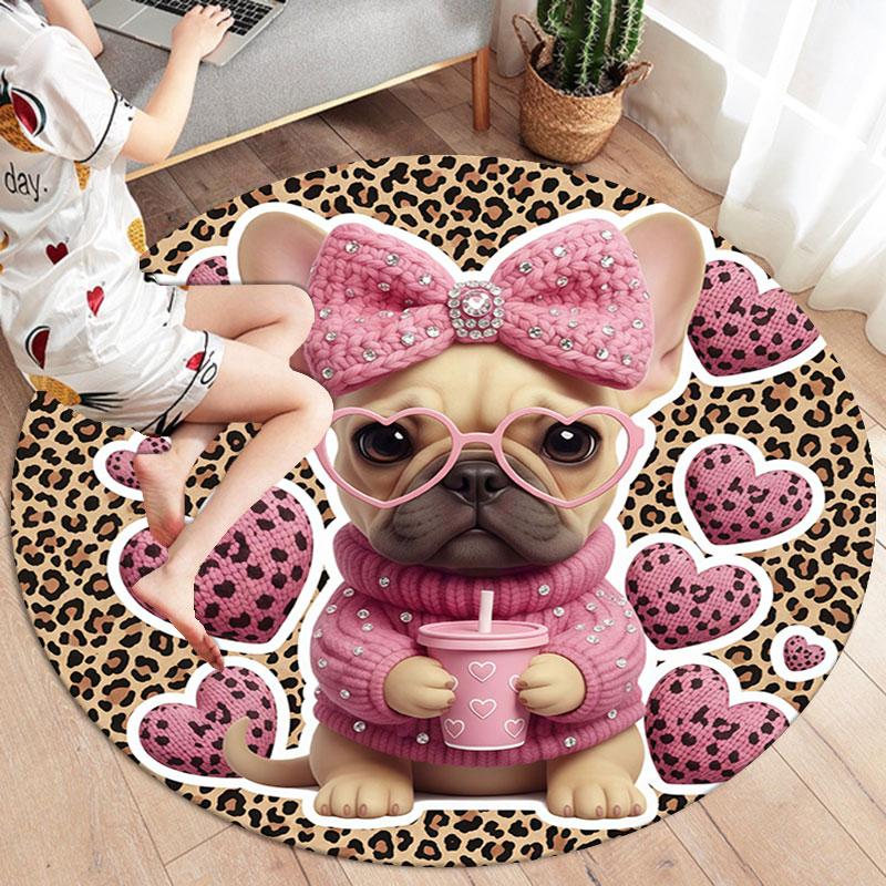BowPet Round Area Rug,Carpet Rug for Living Room Bedroom Sofa Playroom Decor,Non slip Floor Mat