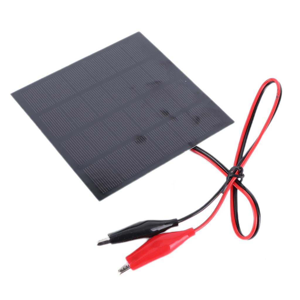 2W 6V Solar Panel Module with Clip DIY Solar Charging Board for Toys Lamp Charger