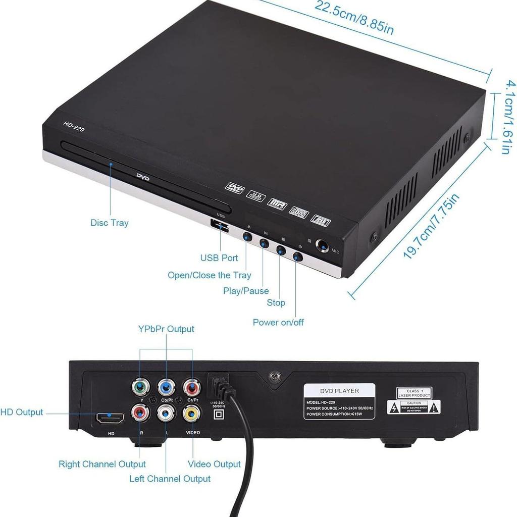 Домашний DVD/EVD-плеер высокой четкости с поддержкой VCD и Mini CD для детей